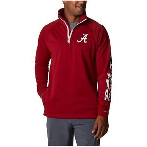 Alabama Crimson Tide Mens L Columbia PFG Terminal Tackle Fleece 1/4 Zip